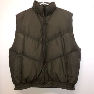 Wrangler Men’s Brown Vintage Down filled Puffer Vest size XL